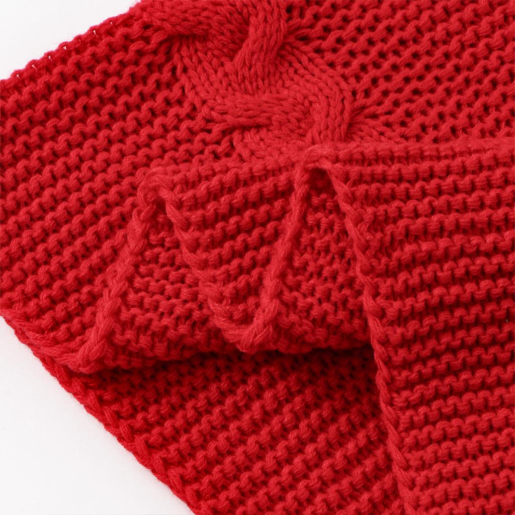 Versatile Hooded Knitted Scarf Winter Cap Neck Warmer Cowl Circle Collar Scarves Solid Color Dual Use Shawl Scarf Outwear Decor