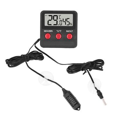 Mini Temperatur und Feuchtigkeit Meter mit 2 Sonden Digital Hygrometer Temperatur Monitor für