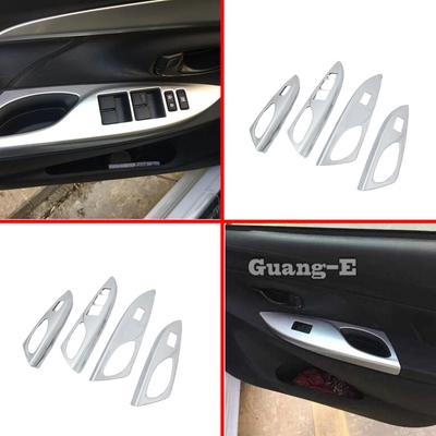 Car ABS Door Front Window Glass Panel Armrest Lift Switch Button Trim For Toyota Vios/Yaris 2014 2015 2016 2017