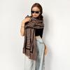 Autumn and winter warm scarf women's imitation cashmere double-sided thousand bird grid temperament versatile scarf long enlarged shawl