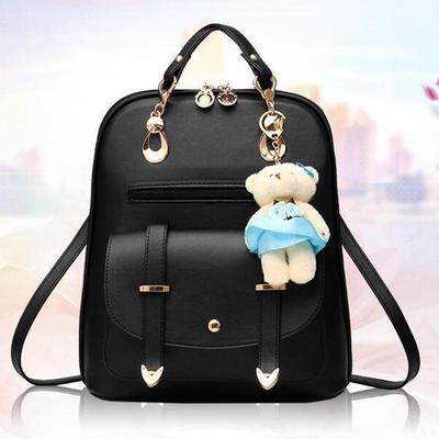 Women Backpacks Vintage School Shoulder Bags for Girls  PU Leather