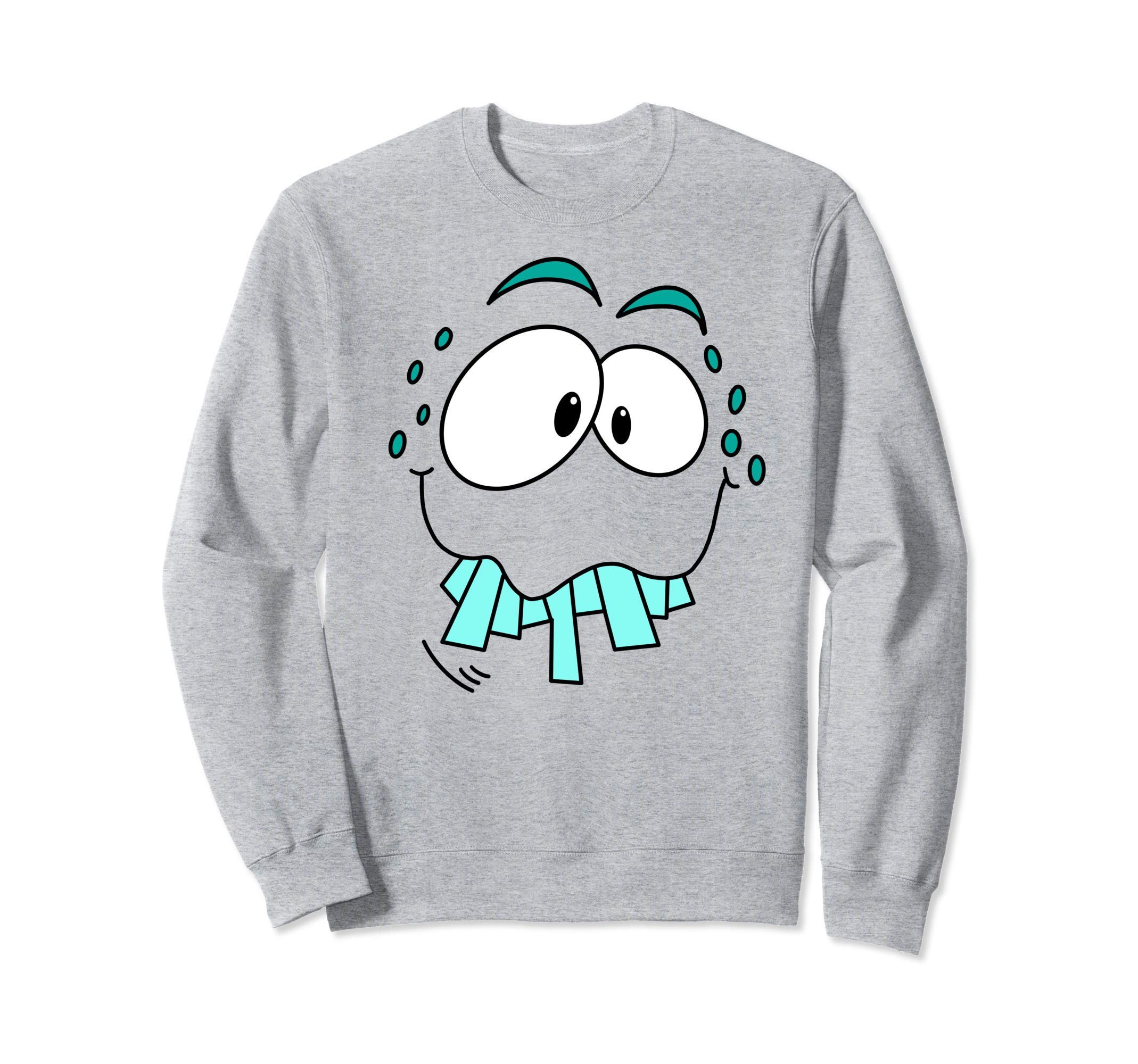 

Monster Face Funny Toothy Halloween Costume Silly Cute Kids Sweatshirt серый