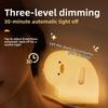 Warm White Light Duck LED Night Light USB Charging Timing Duck Silicone Lamp Slap Control 3-Level Adjustable