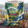 Flannel Blanket Rapid Wien FC Print Custom Name Text Soft Throw for Sofa Bed