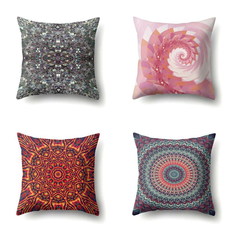 American Retro Ethnic Bohemian Polyester Pillow Case Car Decoration Home Printed Waist Rest Pillow Case