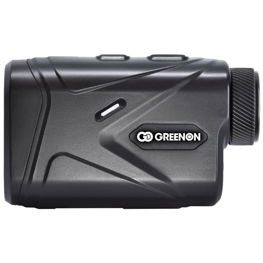 [Rot und Grün 2 Farbe OLED] GreenOn LASER CADDIE GL04 Laser Caddy Laser Entfernung Messung Instrument (Schwarz)