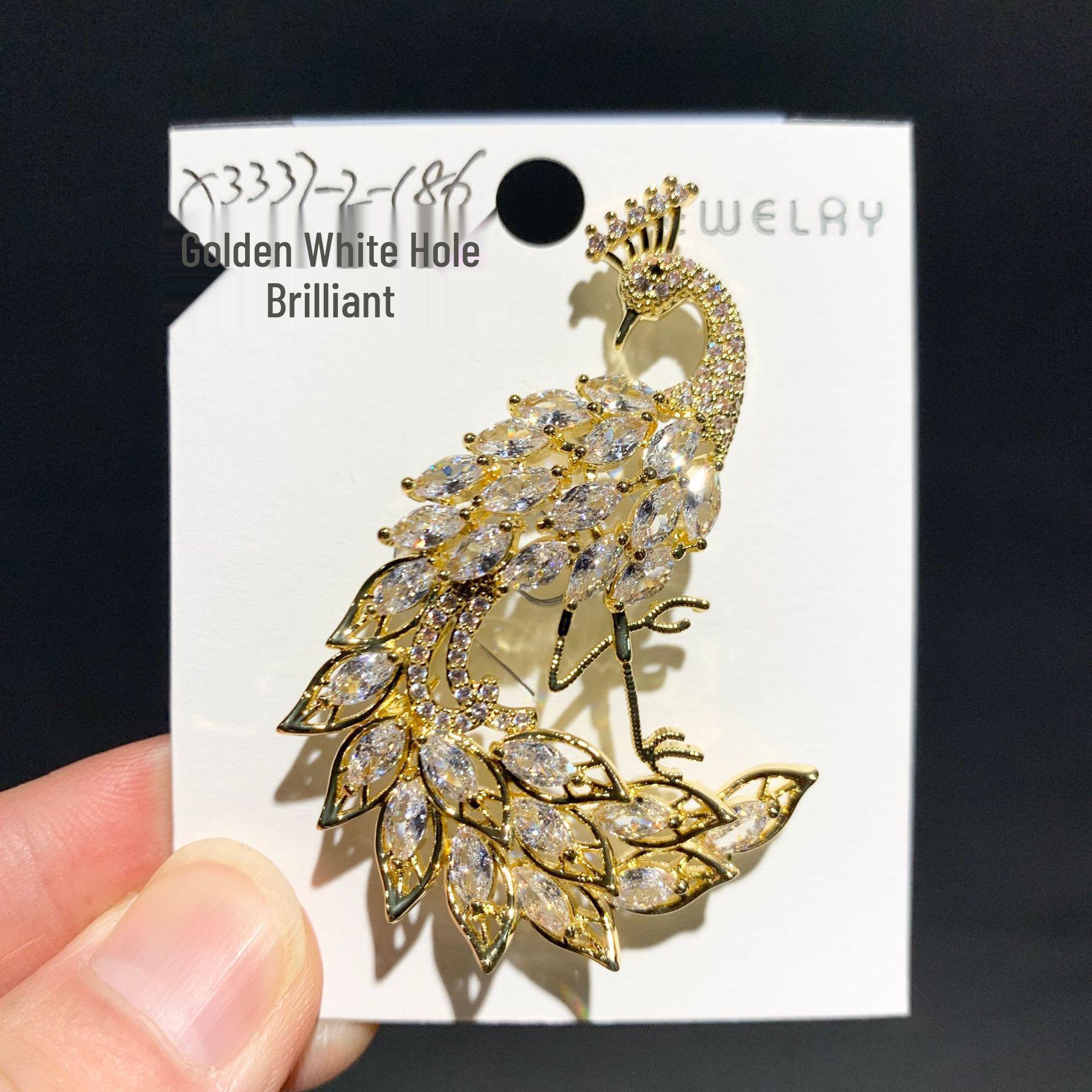 Exquisite Phoenix Brooch: High-End, Heavy Craftsmanship, Super Shiny Peacock Corsage