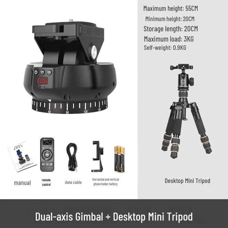 Era Panoramic Electric Pan-Tilt Head: 360° DSLR Camera Time-Lapse Photography with Automatic Rotation