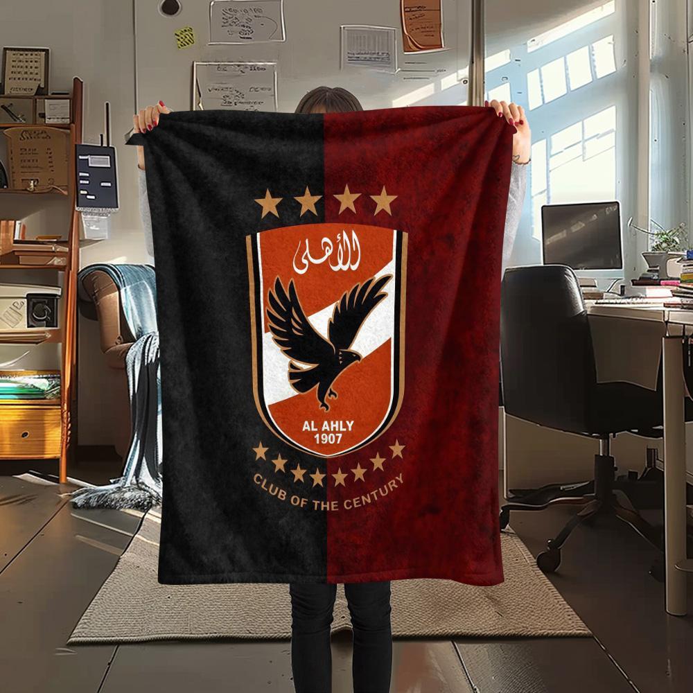 Al Ahly Sporting Club Flannel Blanket, High quality Comfortable for All Seasons, Home Decor, Warmth and Comfort