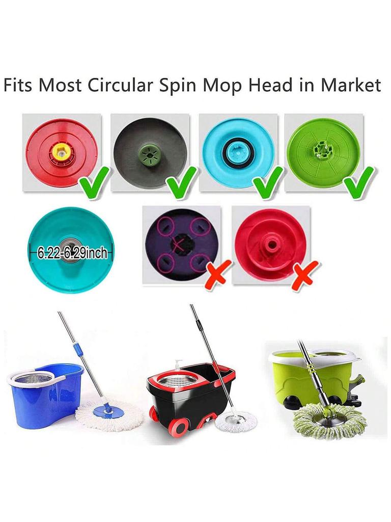 4 Pack Spin Mop Heads Compatible with Hurricane, Mopnado, Casabella and Other Standard Size Spin Mop, Durable Microfiber Mop