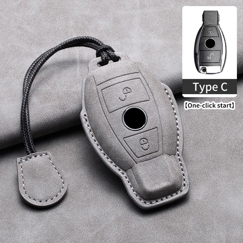 

For Mercedes Benz A C E S G Class Glc Cle Cla W177 W205 W213 W222 X167 Amg Car Key Cover Leather Car Key Protective Cover
