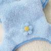 Soft Warm Dog Winter Coat Cute Flower Stuffed Pet Apparel New Cat Jumpsuit  For Dogs Cats
