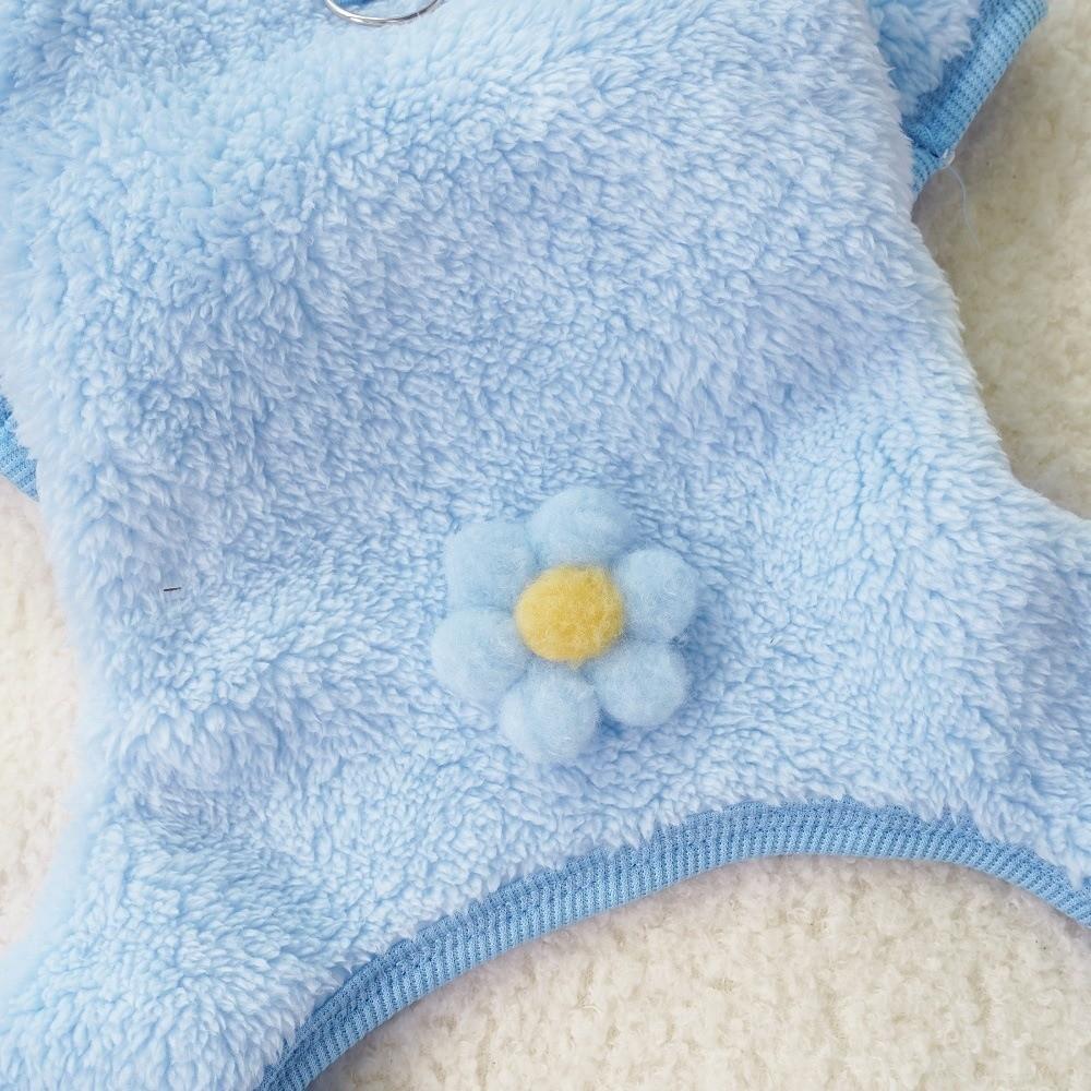 Soft Warm Dog Winter Coat Cute Flower Stuffed Pet Apparel New Cat Jumpsuit For Dogs Cats