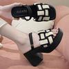 Square Heels 9CM Open Toe Sandals for Women Vintage  Designer On Offer Luxury 2025 Casual Summer Woman Shoes  Beach Shoes