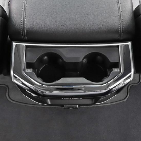 Chrome Rear Cup Holder Panel Trim Decor Cover for Dodge Ram 1500 2018+ Interior