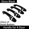 For Toyota Fortuner MK2 AN150 AN160 2015~ Luxuriou Gloss Black Outer Door Handle Cover Styling Sticker Trim Car Accessories