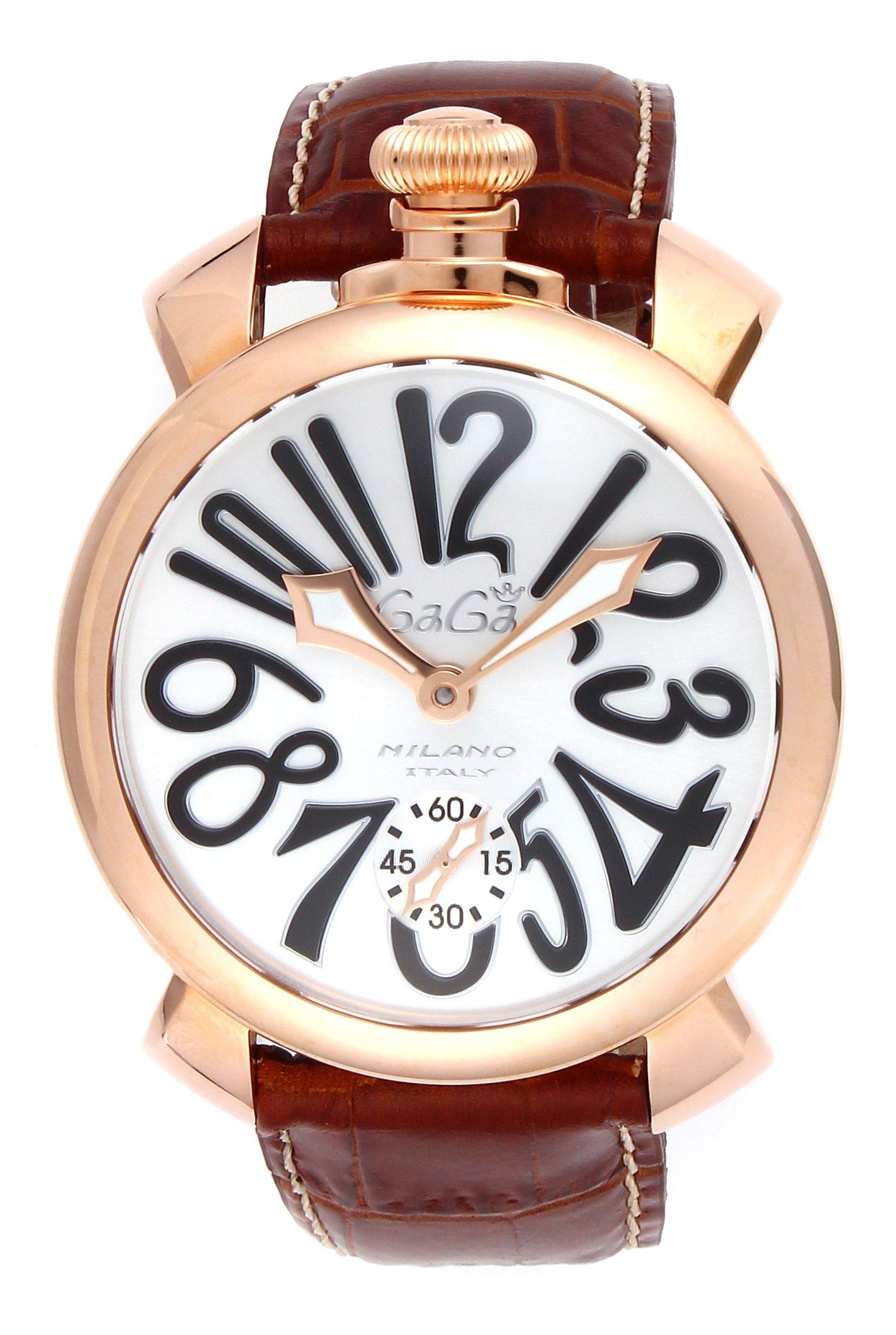 

Outlet Genuine Boxless Watch MANUALE 48MM Silver Dial Manual Winding Daily Waterproof Silver [Gaga Milano] 5011.06S-BRW-NEW Men s [Item]