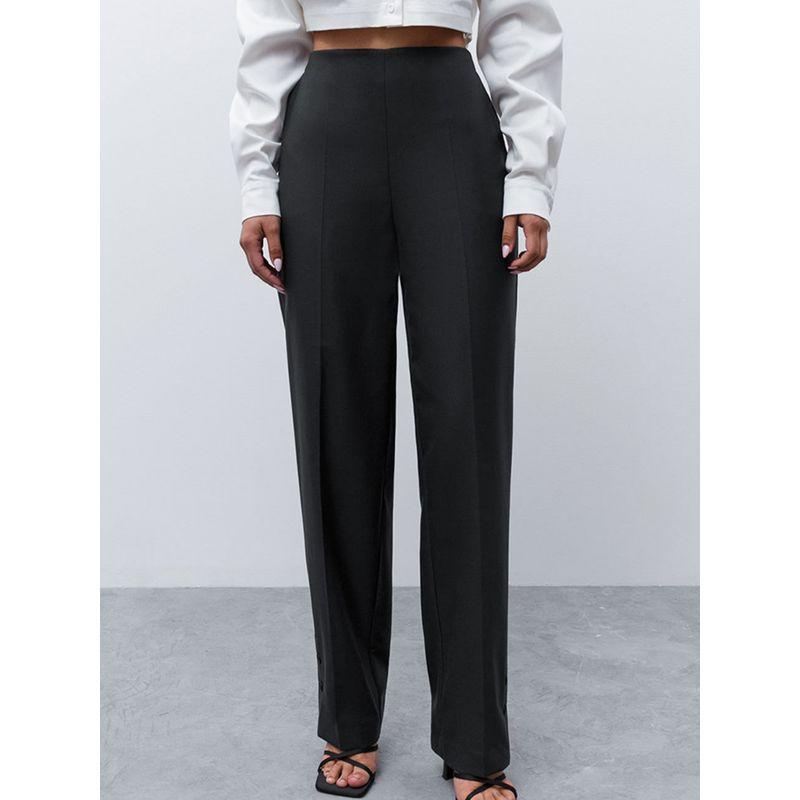 Fashion Style Fashion Pocket Pencil Pants High Waist Casual Ankle Banded Pants High Waist Casual Trousers