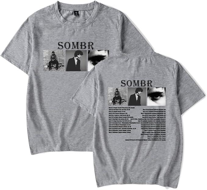 Sombr Merch Live 2025 Tour TShirt Short Sleeve Fan Merch Unisex Women Fashion Clothing for Summer S