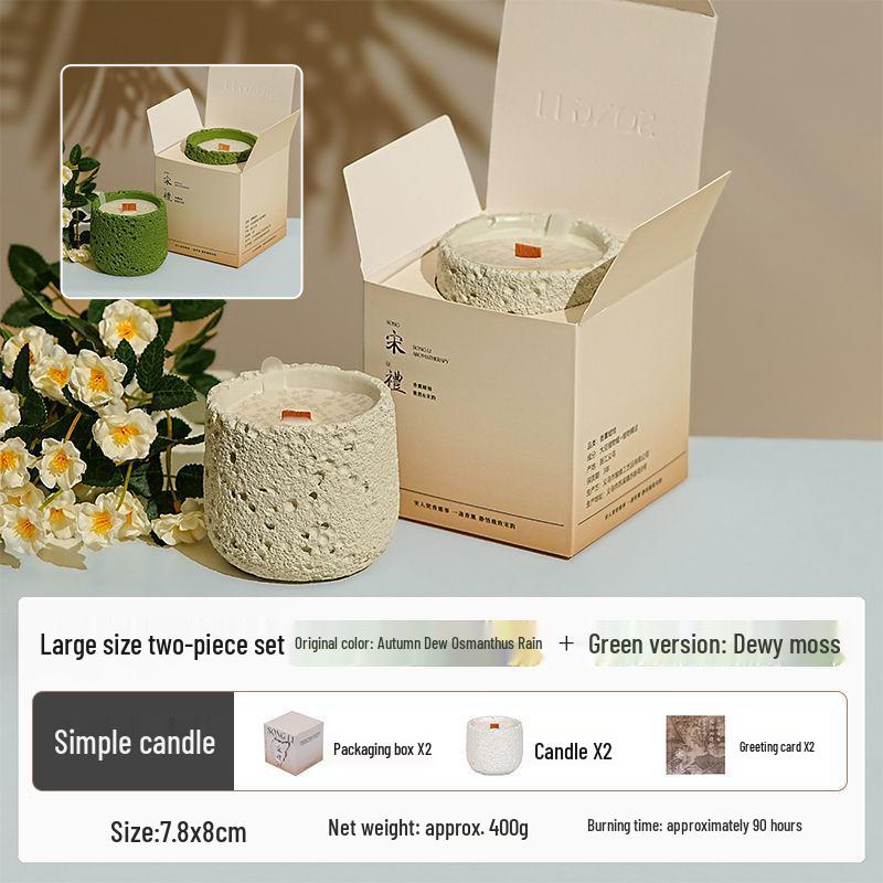 Luxury Cement Cup Aromatherapy Candle: Long-Lasting Fragrance and Elegant Ornament for a High-End Ambiance, Perfect Birthday Gift