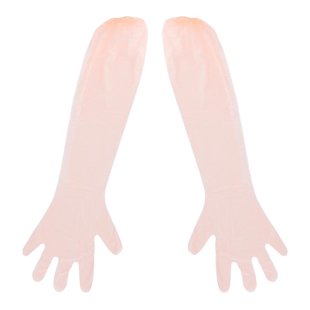 50PCS Einweghandschuhe für Tiere, 90cm, Einweghandschuhe für künstliche Befruchtung mit Gummiband