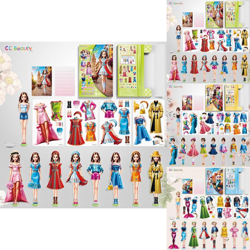 Kids Magnet Dress Up Sticker Book With Fashion Themes For Early Learning And Quiet Play