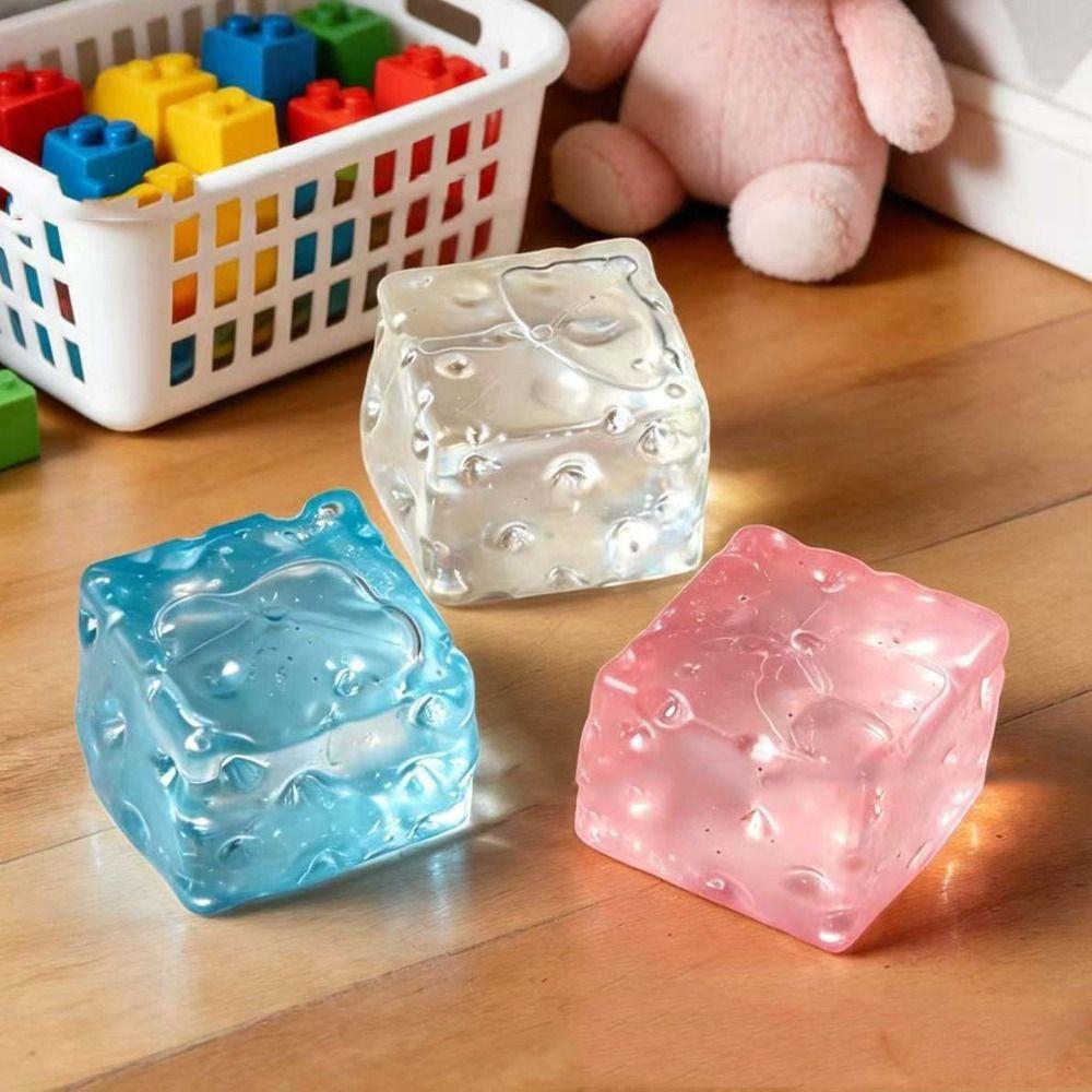 Slow Rebound Cheese Cube Stress Balls Soft Squishy Sensory Fidget Toy Daily Use