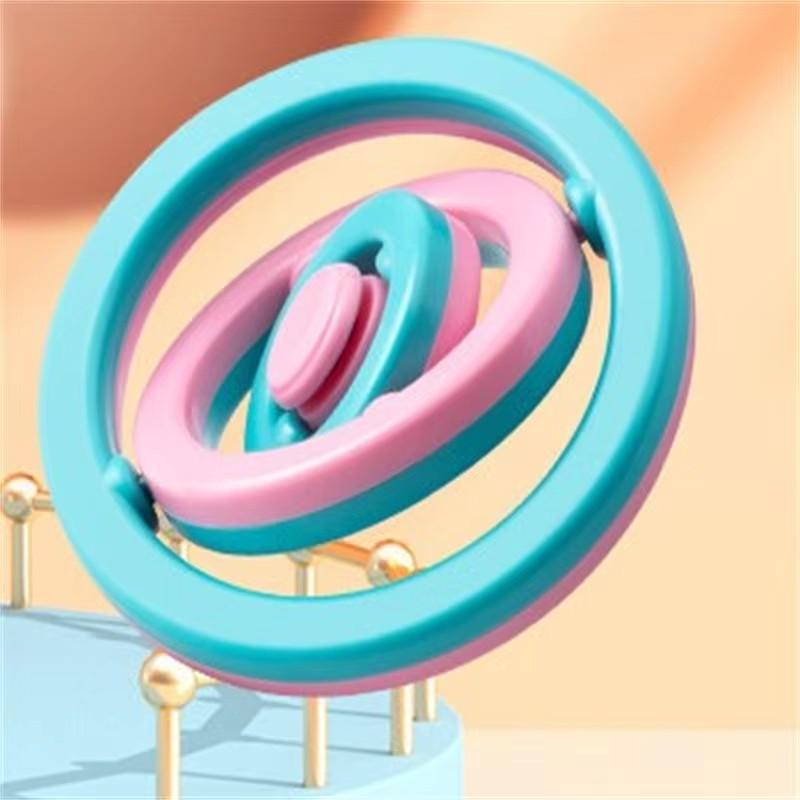 3D Infinite Flipping Gyroscope Fidget Toy - Sensory Decompression Puzzle Toy for Stress Relief Birthday Girls