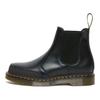 Dr. Martens 2976 Couro Patchwork Brilhante Botas Chelsea Curtas Unissex Preto 27479001