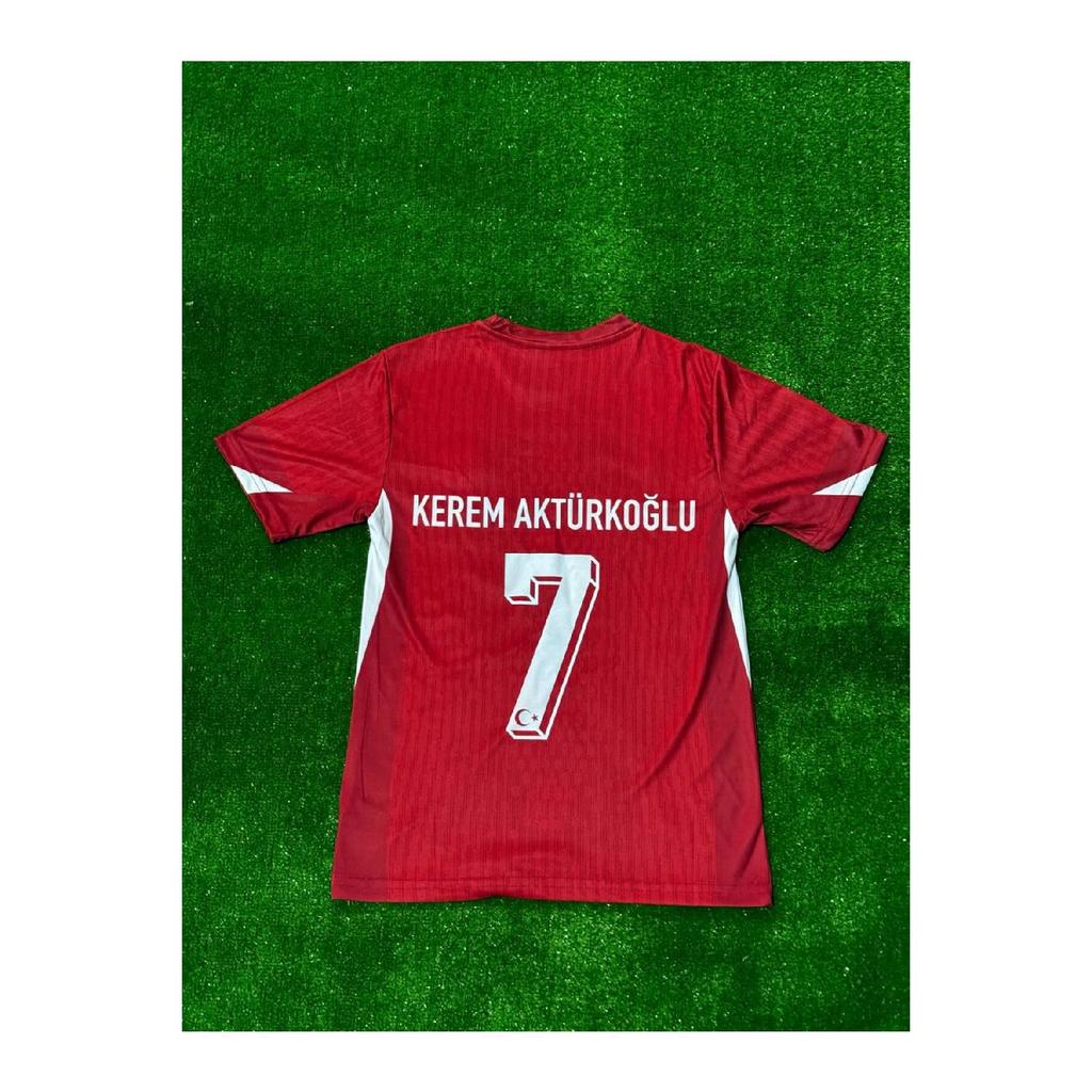 Turkey Kerem Aktrkolu Euro 2024 European Championship Red Jersey