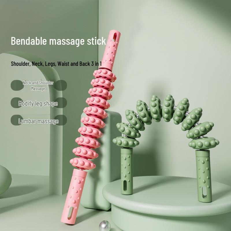 

Ten-Wheel Leg & Calf Massage Stick for Muscle Relaxation and Stretching
