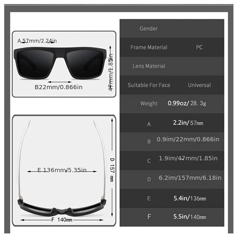 4PCS Luxury Polarized Sunglasses Men Women Fashion Square Male Sun Glasses  Vintage Driving Fishing Eyeglasses Sport Shades