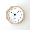 KATOMOKU muku clock 13 Octagonal Natural Wall Clock with Continuous Second Diameter km-104NARC8 Hand, 30.0cm (Radio-controlled)