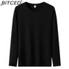 BITCED Men's Spring and Autumn Slim Trend Long-sleeved T-shirt Versatile O-neck Bottoming Shirt