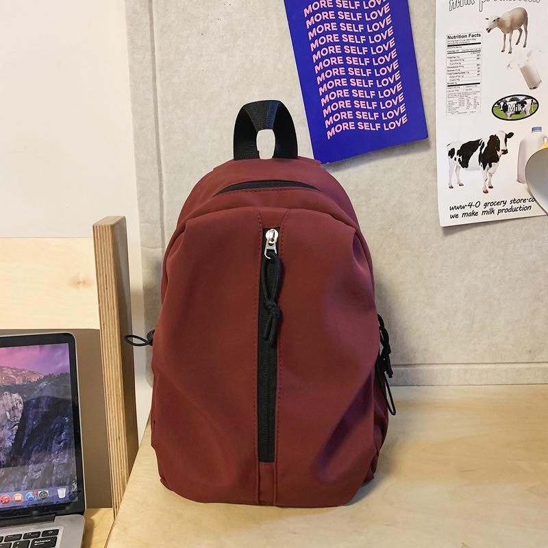Backpack Female junior high school student large capacity high school student travel school bag light college student backpack красный