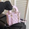 Chic Diamond Quilted Faux Leather Shoulder Bag for Women, Vintage Style Crossbody Hobo Purse, Soft Texture Handbag
