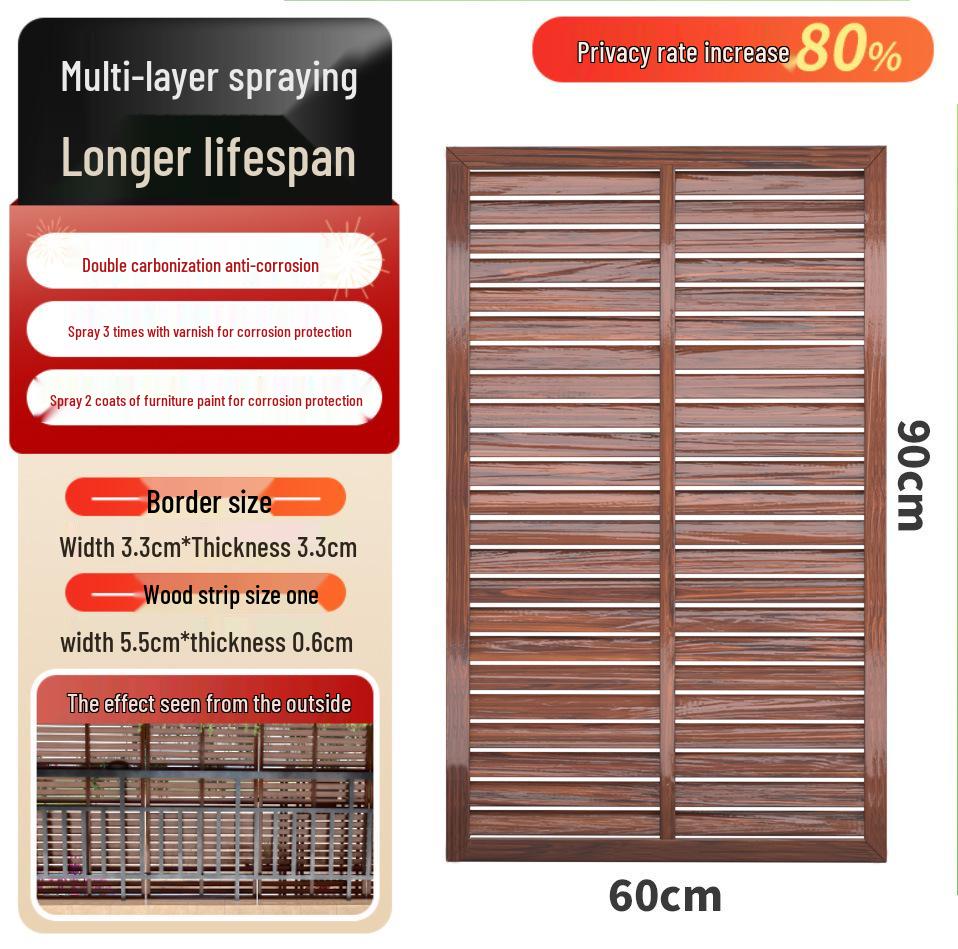 Outdoor Privacy Screen: Louvered Wood Fence for Gardens and Courtyards