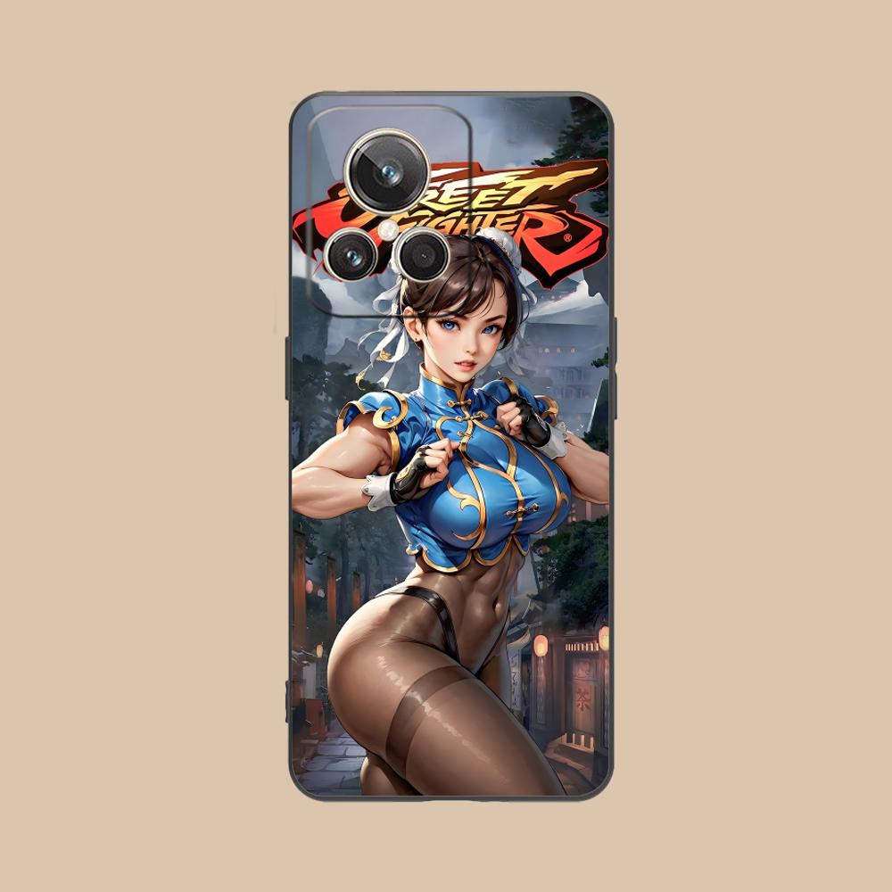 Street Fighter Chunli Phone Case for Realme 15 14 13 12 11 10 9 Pro Plus T i Lite 5G Colorful Printing Cover Luxury Pretty Cover