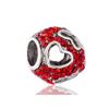 Maxi Red Color Jewelry Tree Pine Cone Lock Music Flowers Enamel Beads Fit Fashion Charms Bracelets For Women Diy Femme Perles