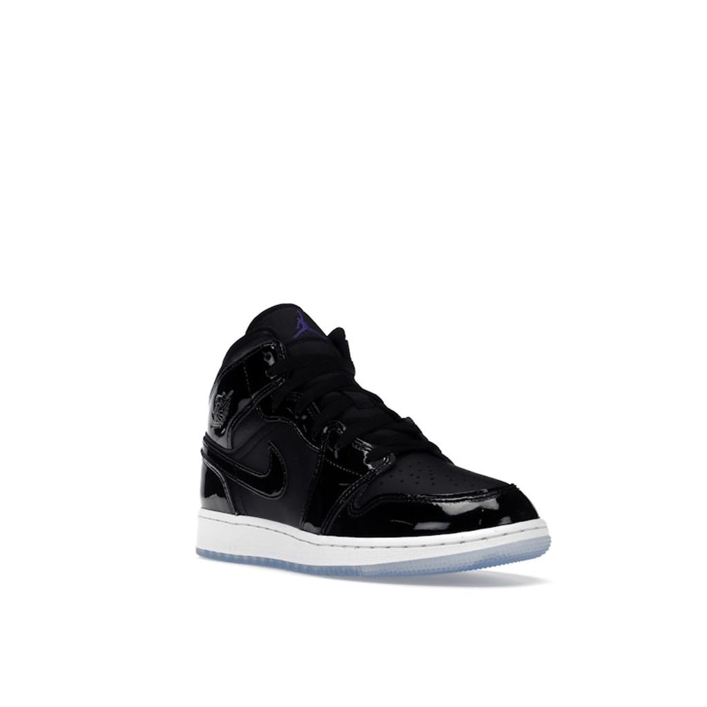Air Jordan 1 Mid SE GS Space Jam Dětské tenisky Černá Dark-Concord Bílá DV1337-004