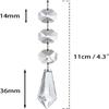 5pcs Simulate Ice Cone Acrylic Snowflake Pendant Crystal Diamond Xmas Tree Decoration  Christmas