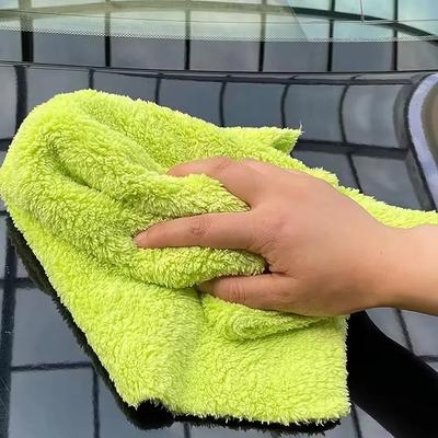 40x40cm Randloses Mikrofaser Auto-Handtuch Details Trockenreinigung Poliertuch Flauschiges Saugfähiges Mikrofaser Tuch