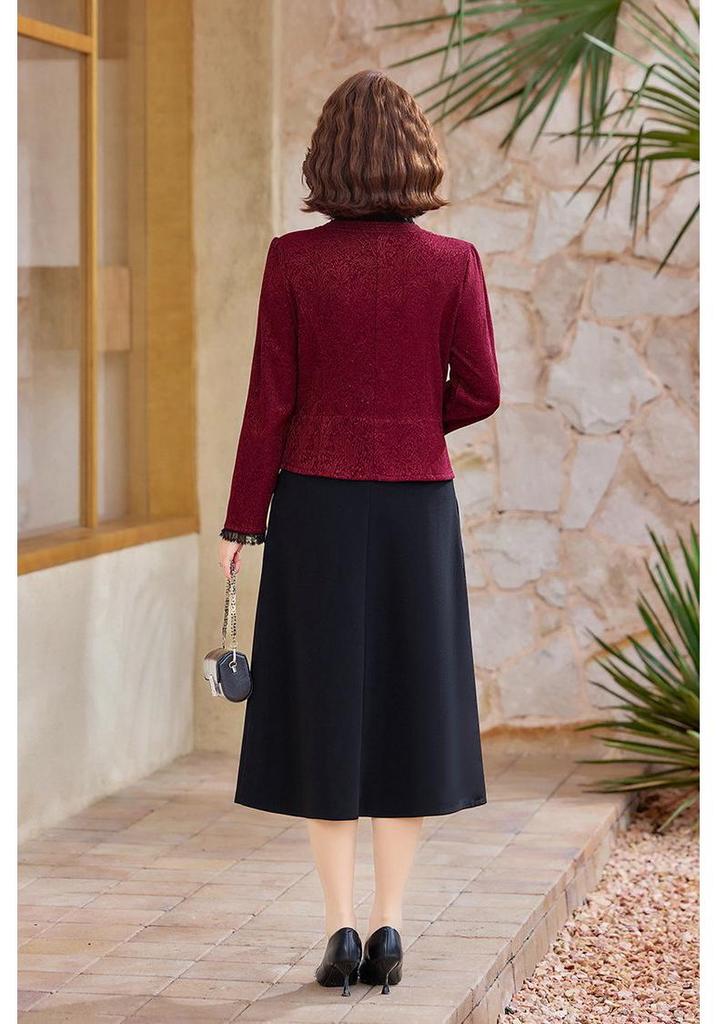 Women's Elegant Spring Two-Piece Dress - 2026 Stylish & Dignified for Middle-Aged Women