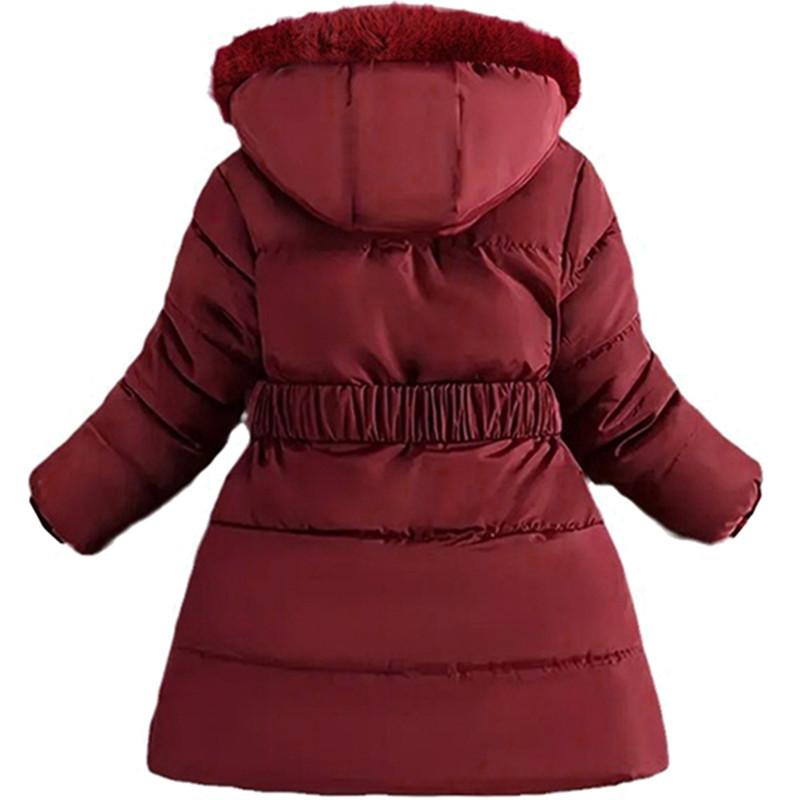 Girls Warm Winter Coat Fleece Lined Thick Long Jacket Kids Outerwear