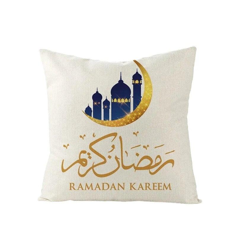 EID Mubarak Decorative Cushion Cover Ramadan Decoration Home Islamic Muslim Ramadan Kareem EID Al Adha Gift Sofa Pillow Cover