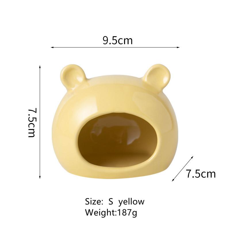 Small Animal Hideout Ceramic Chinchilla Mini Hut Cave Cage Accessories for Dwarf Hamsters Gerbils and Hedgehog Hamster House