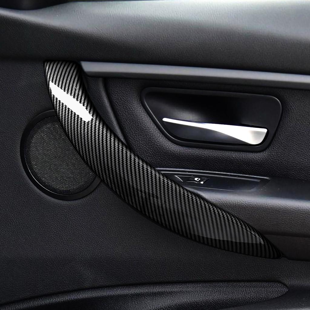 BBJT8 For BMW F30 F31 F34 3GT F32 F33 F36 (2012-2020) Door Handrail Panel Cover Car Trim Accessories, Carbon Fiber ABS Sticker