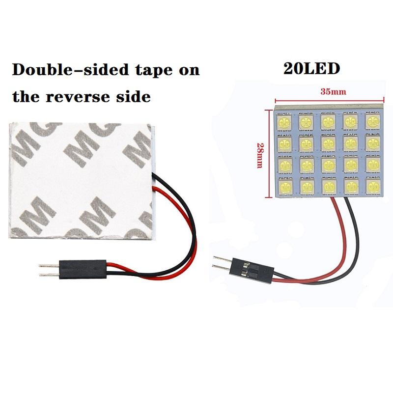 Auto T10 Festoon 5050 6/9/12/15/18/20/24/36/48 SMD Panel light white/ice blue Car LED Reading Dome Trunk lamp bulb 12V Lights Bulbs 7