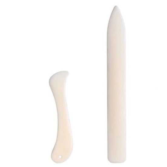 

2Pcs/Set DIY Paper Leather Crafts Plastic Folder Creaser Scoring Creasing Tool