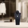Necklace Bust Display Stand Jewelry Holder Photo Prop, PU Leather Selling Storage Rack Shop